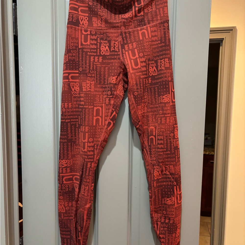 lululemon athletica Graphic Red Leggings